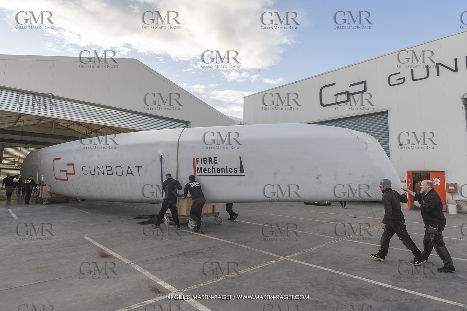 15 02 2022, La Grande Motte (FRA), Gunboat 80  1 hulls delivery