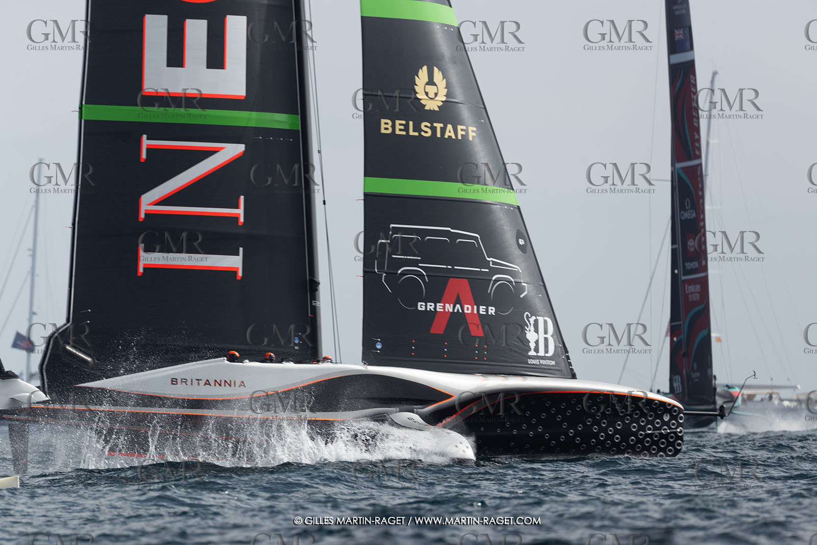 13 10 2024, Barcelona (ESP), Louis Vuitton 37th America's Cup, Final Match, Race Day 2, race 3