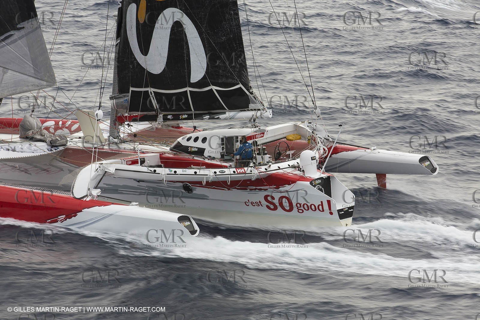 12 09 2012 - Marseille (FRA,13) - Trimaran Sodebo - Thomas Coville - Trans Mediterranée record attempt.