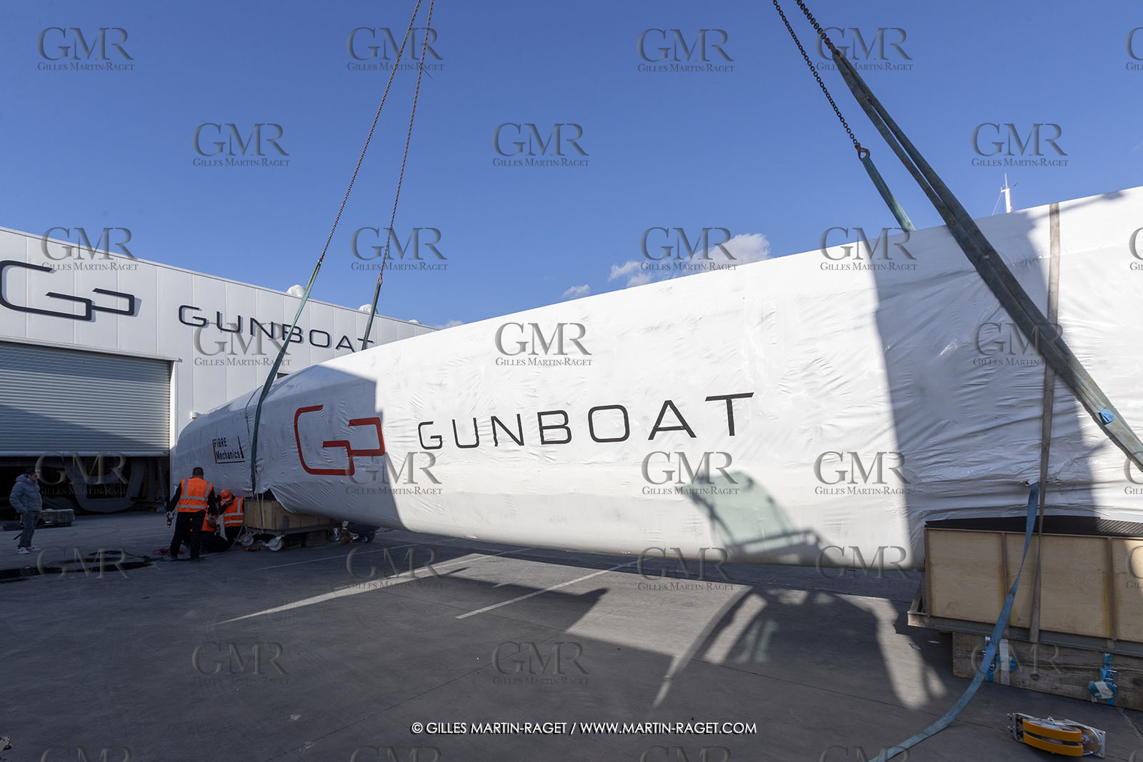 15 02 2022, La Grande Motte (FRA), Gunboat 80  1 hulls delivery