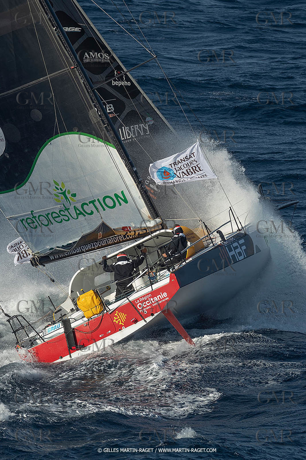 27 08 2021, Marseille (FRA), Transat Jacques Vabre 2021, Class 40, HBF-Reforest'Action (Kito de Pavant, Gwen Gbick)