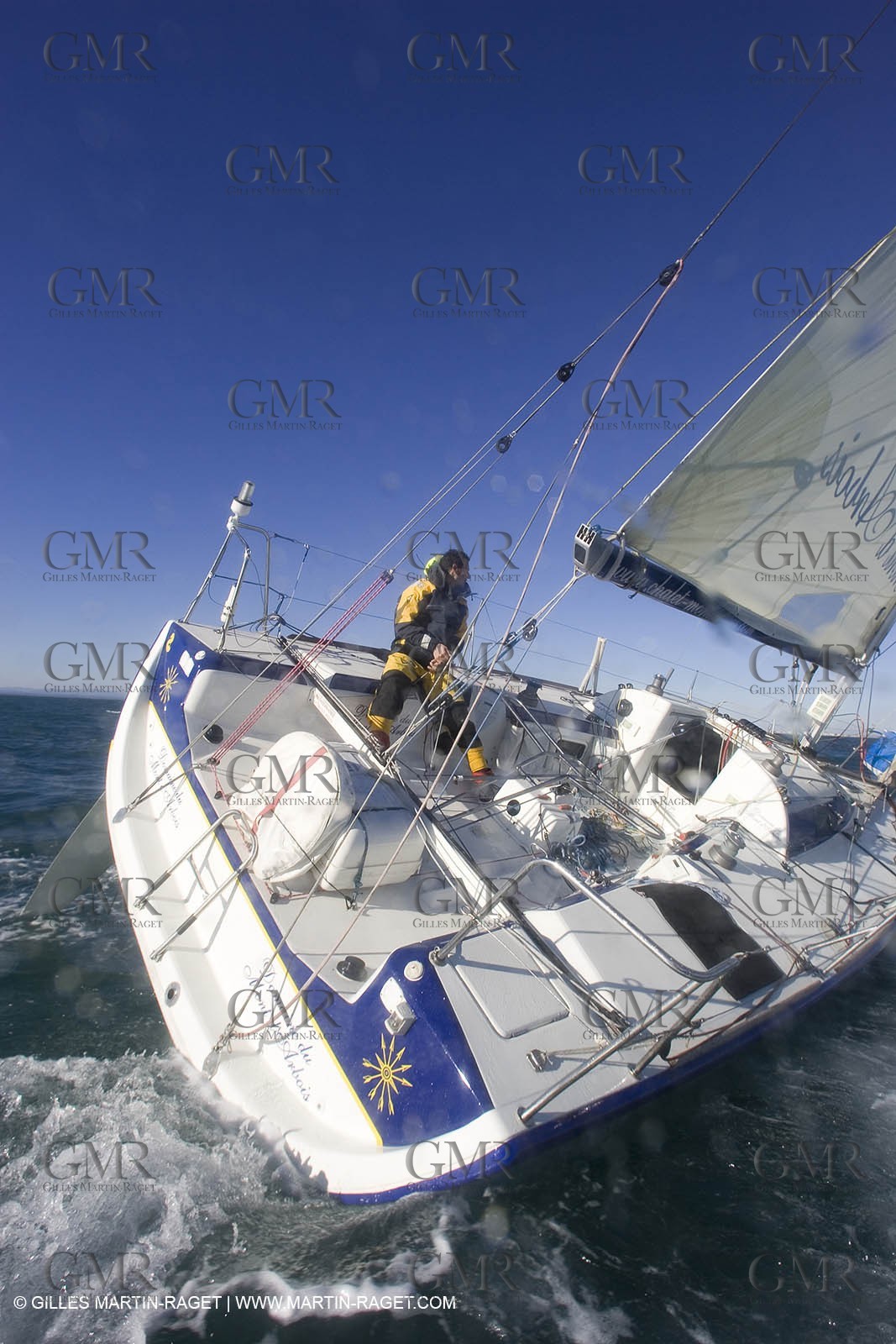 15 02 2007 - La Grande Motte (FRA) - Monotype Figaro II - Thierry Duprey du Vorsent (Domaine de Monts d'Arbois)