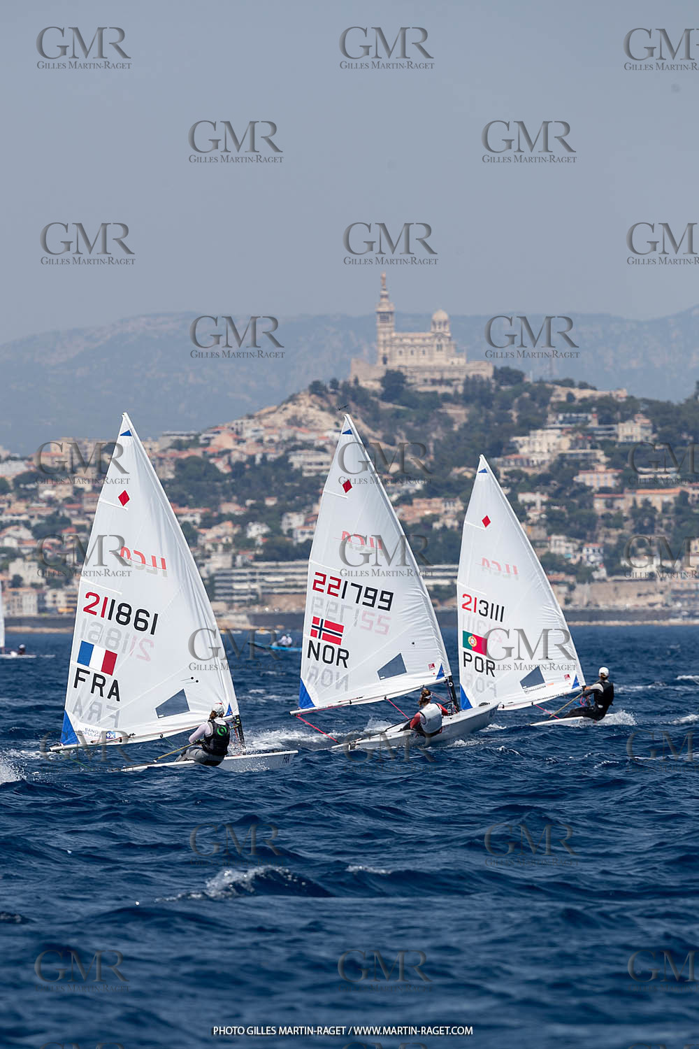 09 07 2023, Marseille (FRA), Paris 2024 Sailing Test Event, Race Day 1,  ILCA 7